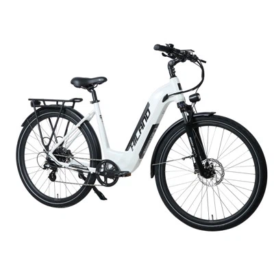 Bicicleta urbana elétrica com garfo de suspensão em liga 700C