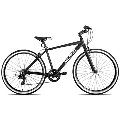 Joykie Hiland Hybrid Bike 700C Wheels 7 velocidades para homens e mulheres PASSO - sobre ou passo - através do quadro, bicicleta urbana, bicicleta de estrada, para adultos para adultos