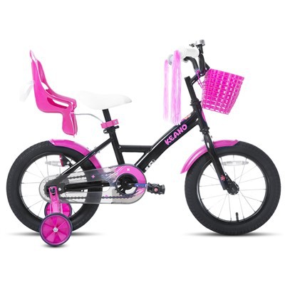 Joykie Kids Bike para meninas de 3 a 10 anos, 14 16 20 Inch Mirls 'Bickes com assento de boneca, serpentinas e cestas, crianças bicicletas infantis