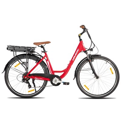 JOYKIE LAMASSU 28 Polegada Bicicleta de montanha elétrica personalizável 250w 36v Motor Duplo V Freio 7 velocidades Quadro de liga de alumínio